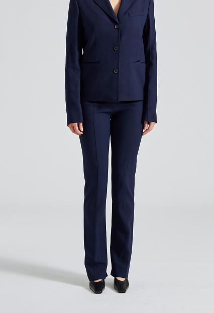 Toteme Slim Crepe Suit Trousers Navy